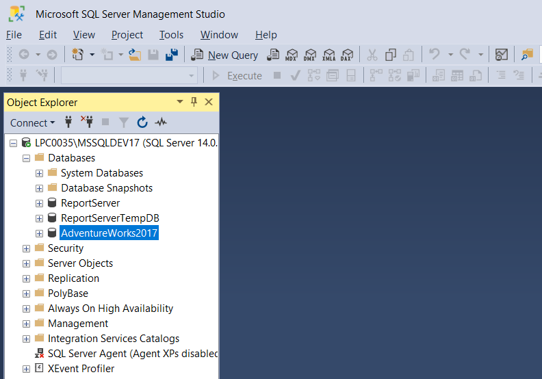 using adventureworks database 2017 vs 2012