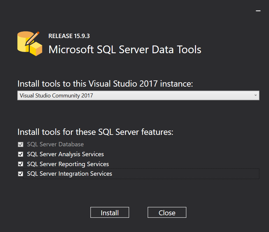 Как создать ssis проект в visual studio 2017